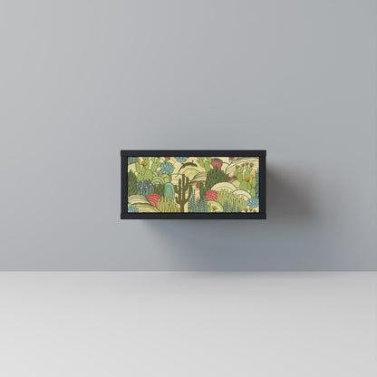 SUCCULENTS KALEIDOSCOPE Comodino in Finitura Nera