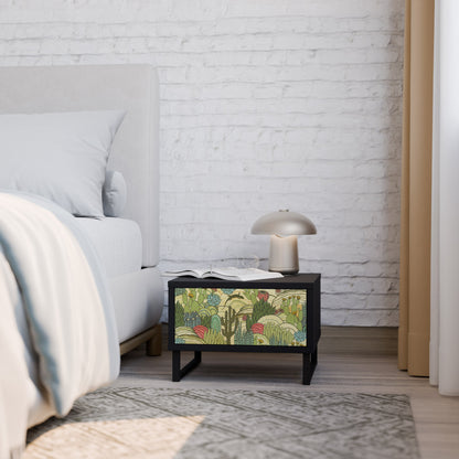 SUCCULENTS KALEIDOSCOPE Comodino in Finitura Nera