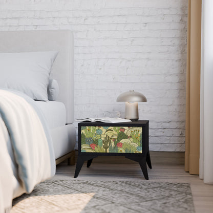 SUCCULENTS KALEIDOSCOPE Comodino in Finitura Nera