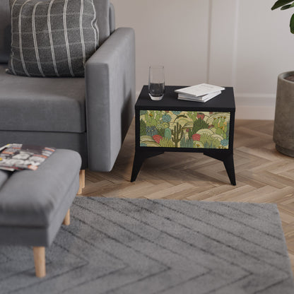 SUCCULENTS KALEIDOSCOPE Comodino in Finitura Nera