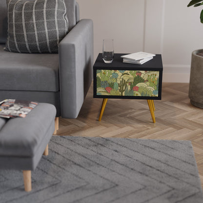 SUCCULENTS KALEIDOSCOPE Comodino in Finitura Nera