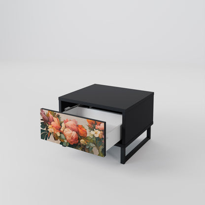 STYLISH BEAUTY Nightstand in Black Finish