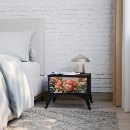 STYLISH BEAUTY Nightstand in Black Finish