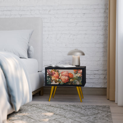 STYLISH BEAUTY Nightstand in Black Finish