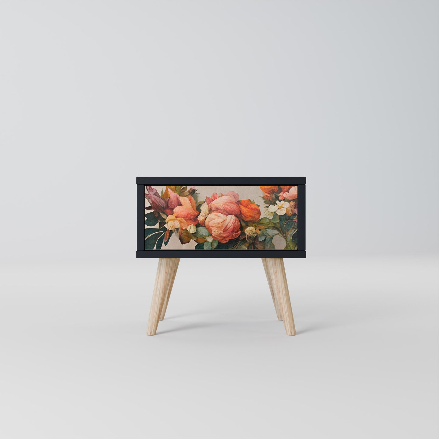 STYLISH BEAUTY Nightstand in Black Finish