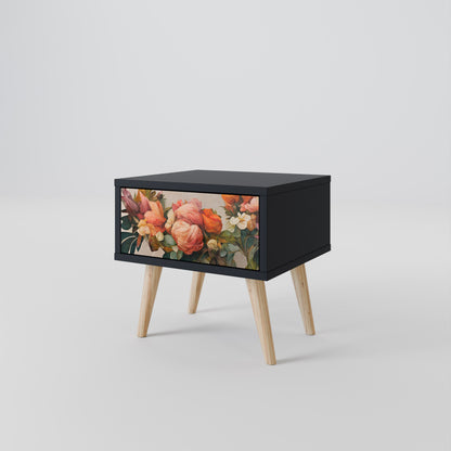 STYLISH BEAUTY Nightstand in Black Finish