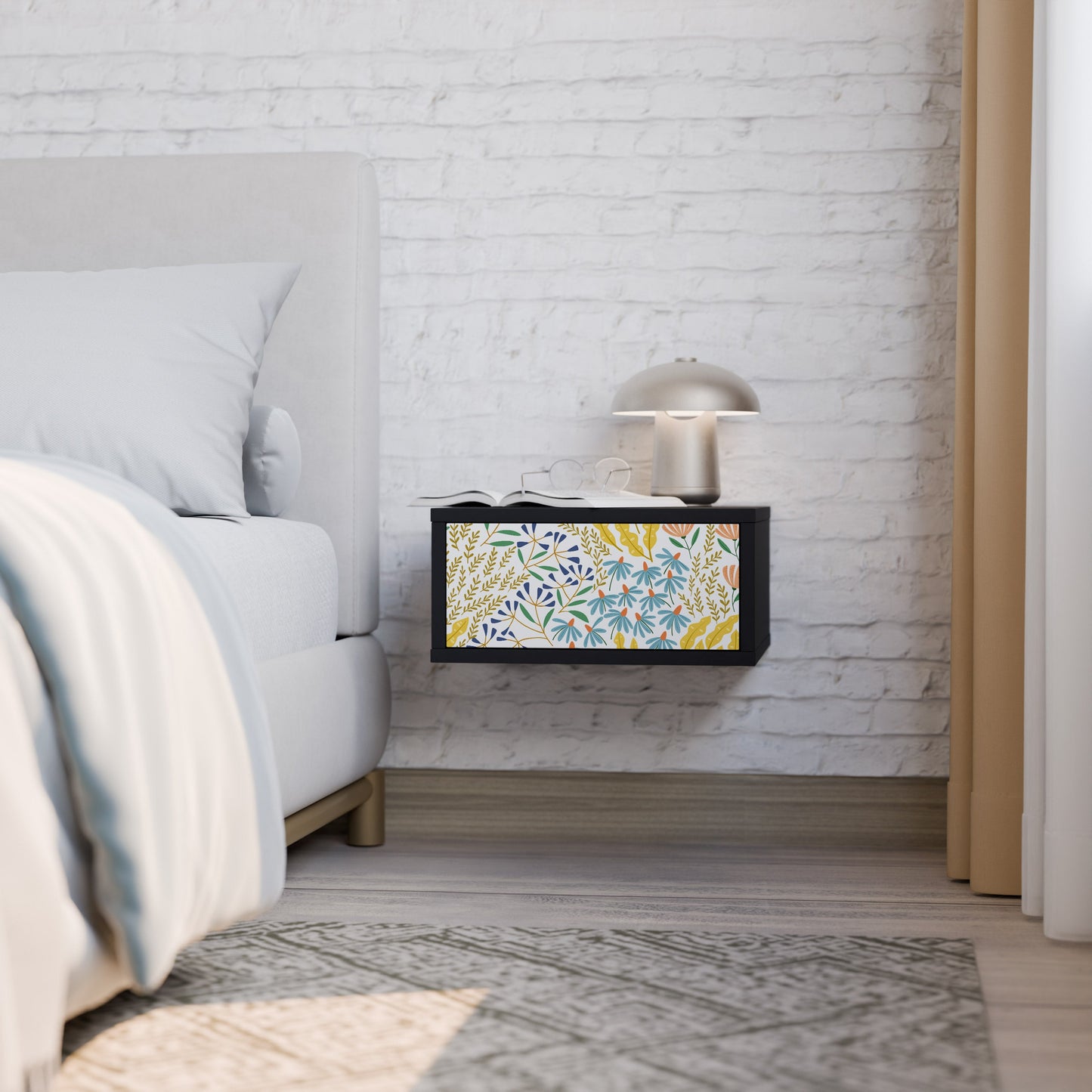 HELLO SPRING Comodino in Finitura Nera