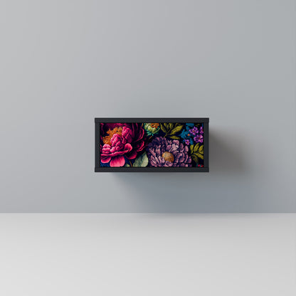 BLOOMING ELEGANCE Comodino in Finitura Nera