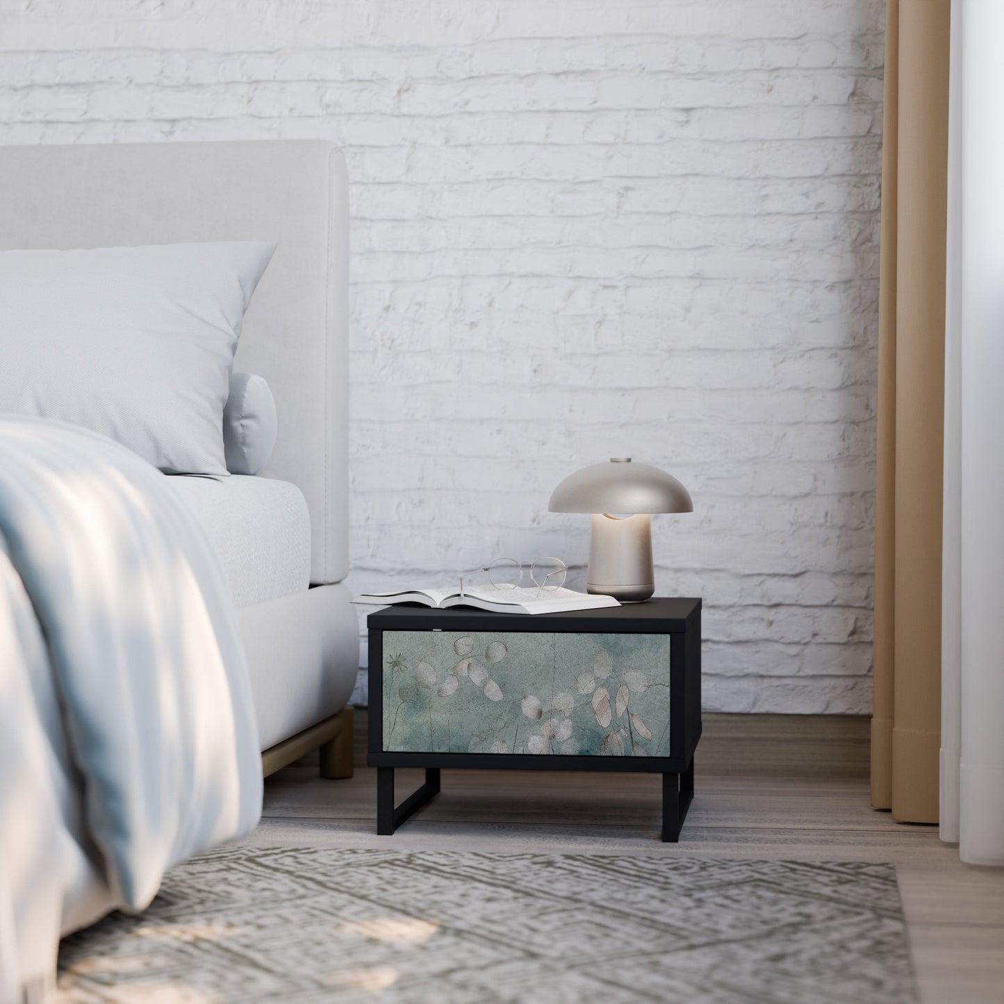 NIGHT LADY Comodino in Finitura Nera