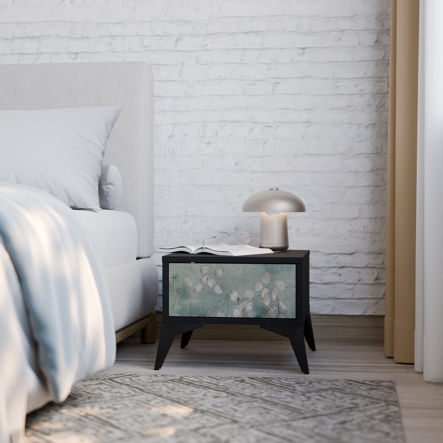 NIGHT LADY Comodino in Finitura Nera