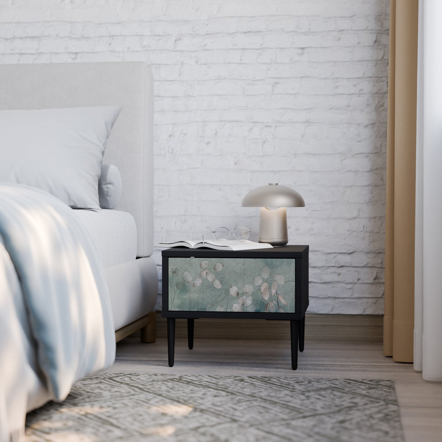 NIGHT LADY Comodino in Finitura Nera