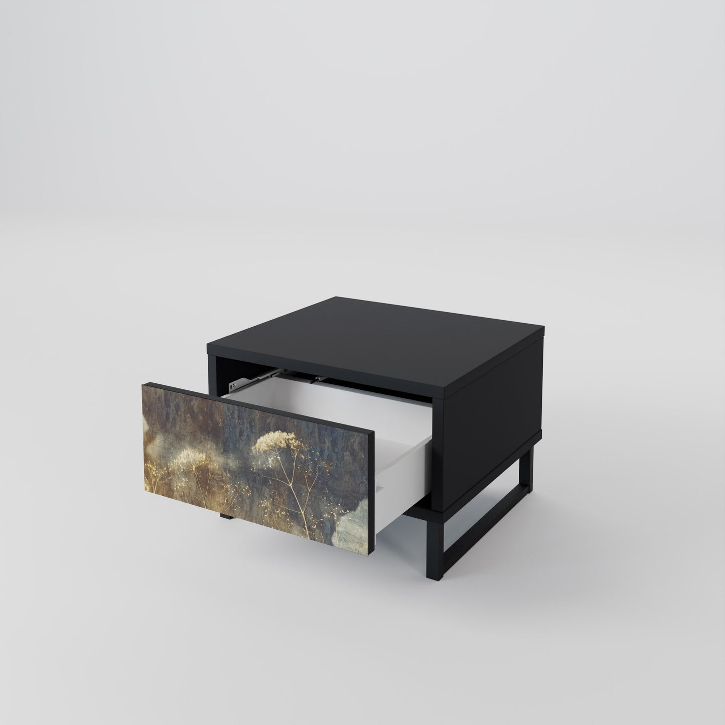 GENTLE POWER Comodino in Finitura Nera