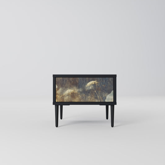 GENTLE POWER Nightstand in Black Finish