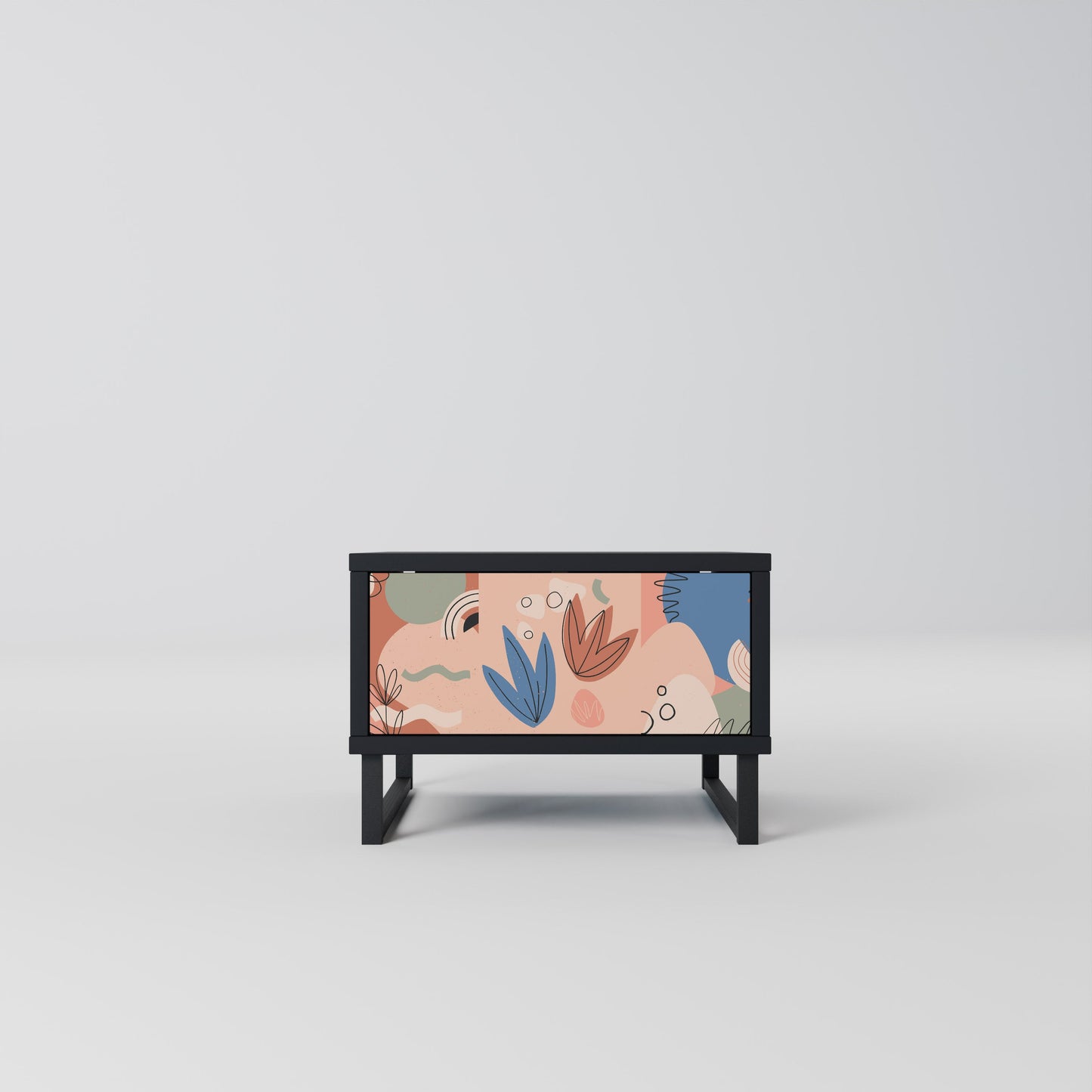 PASTEL DESTINY Nightstand in Black Finish