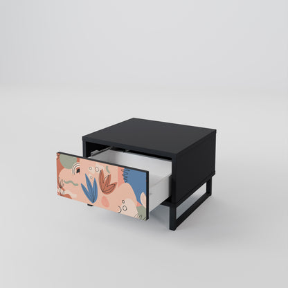 PASTEL DESTINY Nightstand in Black Finish