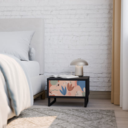 PASTEL DESTINY Nightstand in Black Finish