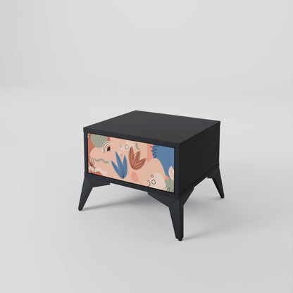 PASTEL DESTINY Nightstand in Black Finish