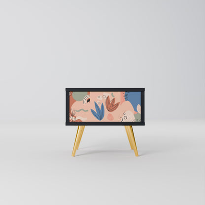 PASTEL DESTINY Nightstand in Black Finish