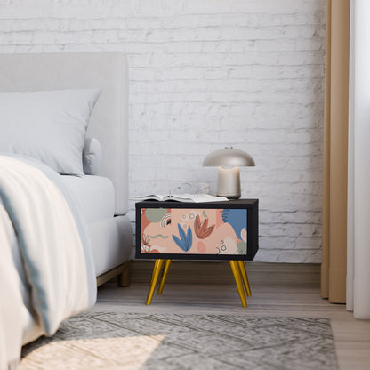 PASTEL DESTINY Nightstand in Black Finish
