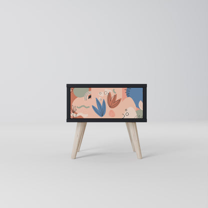 PASTEL DESTINY Nightstand in Black Finish