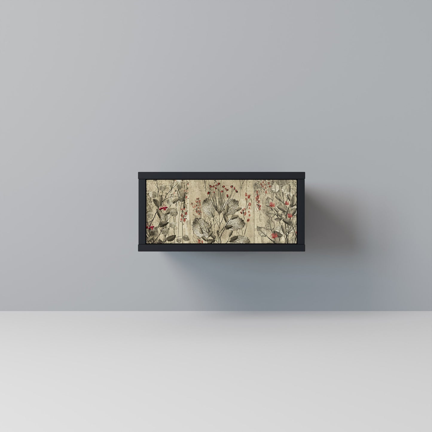 HERBAL GRACE Comodino in Finitura Nera