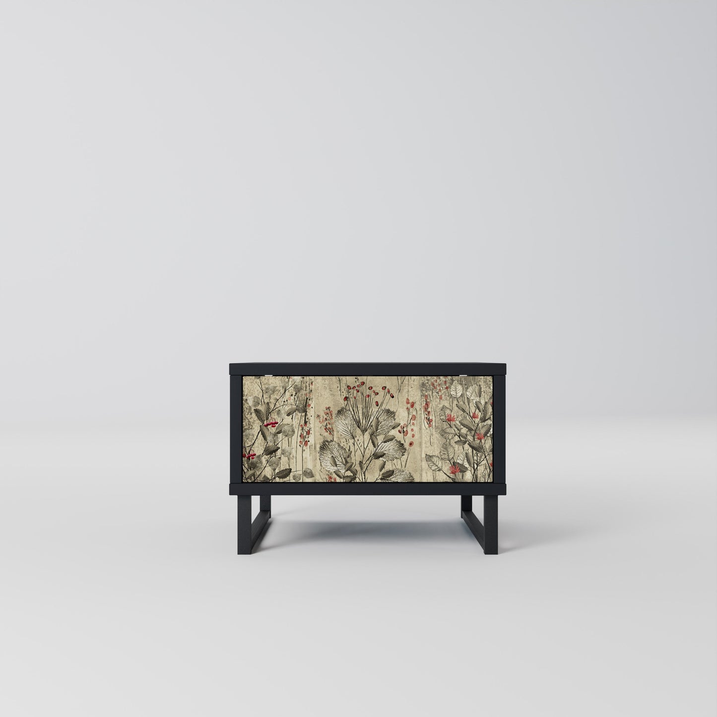 HERBAL GRACE Comodino in Finitura Nera