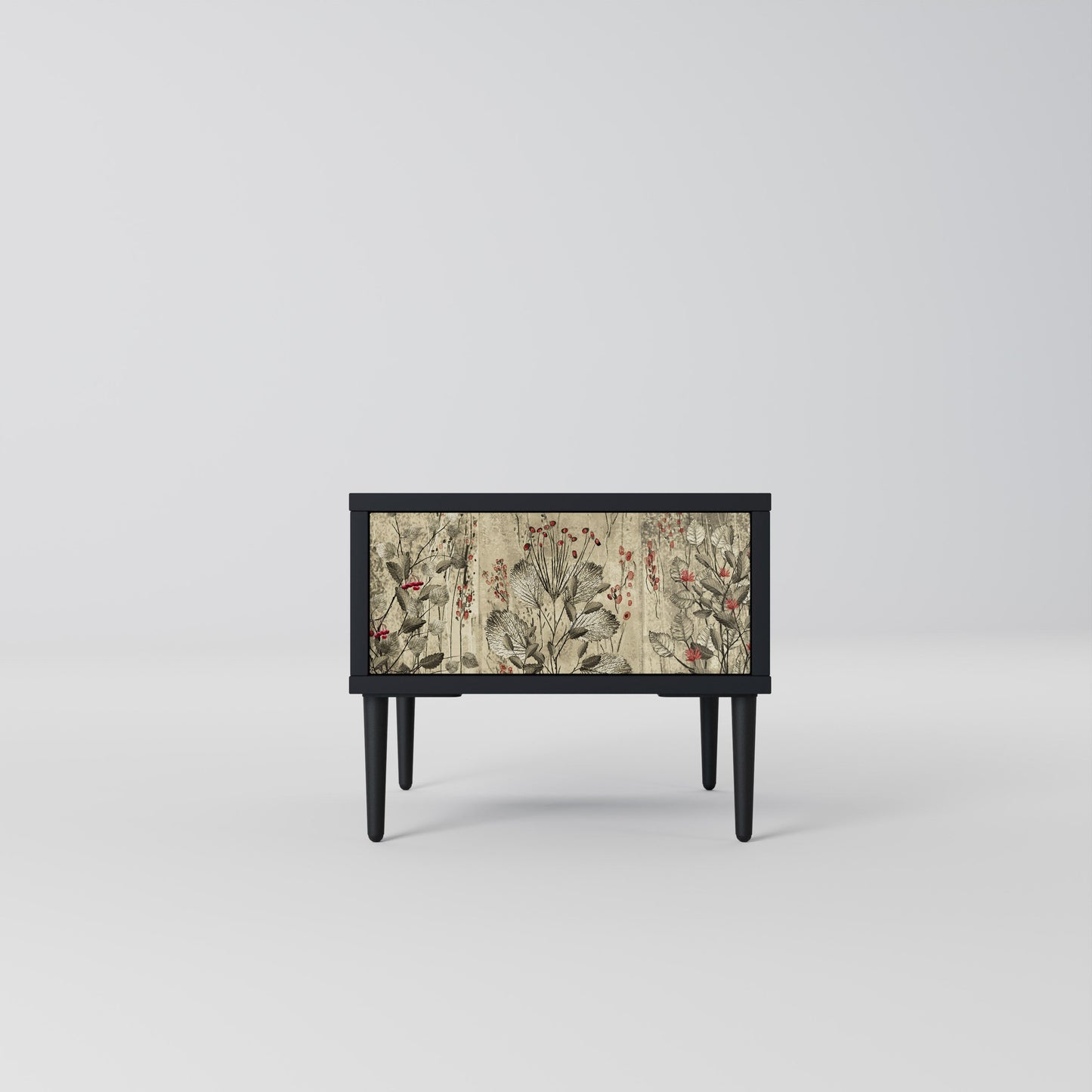 HERBAL GRACE Comodino in Finitura Nera