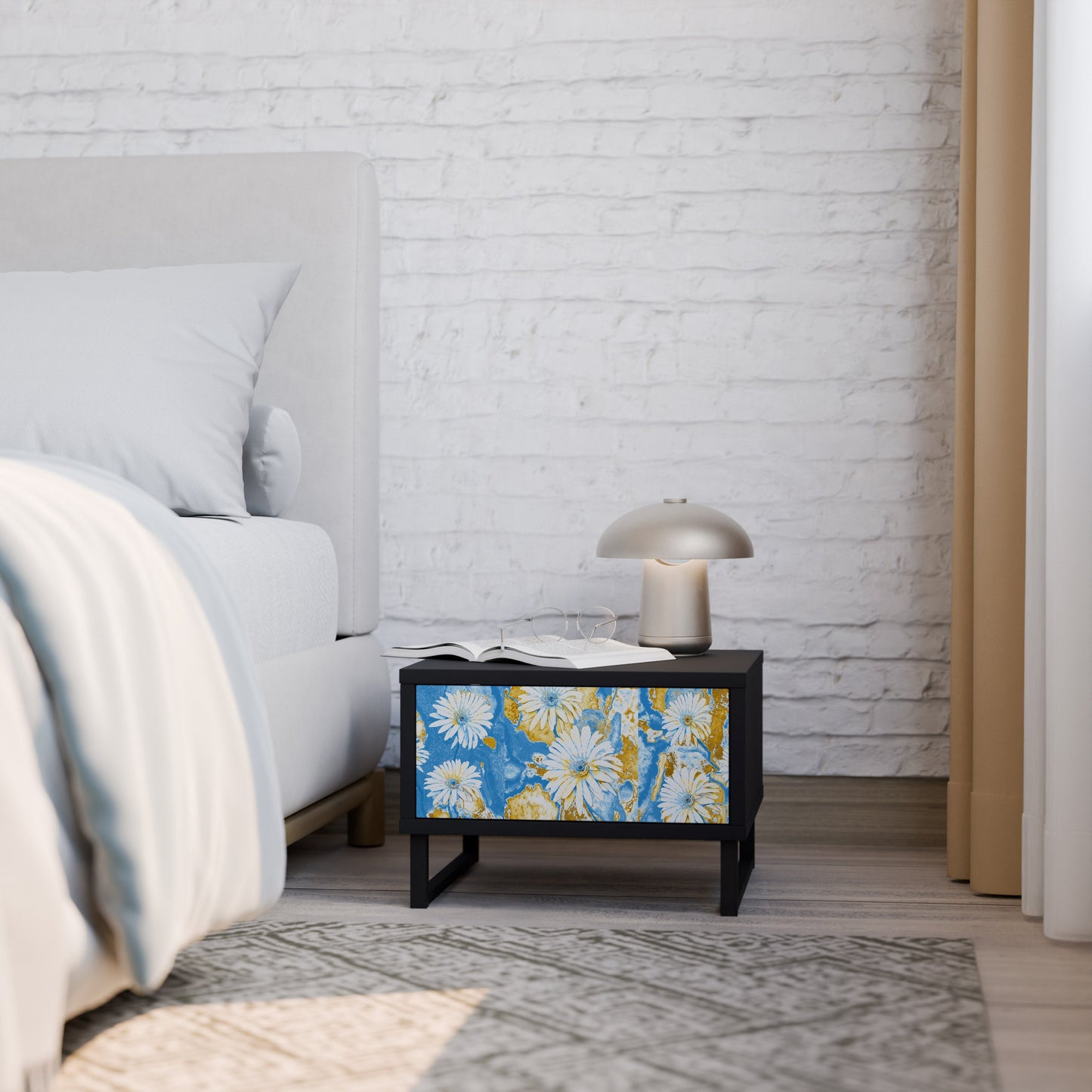 DAISY LUXE Comodino in Finitura Nera