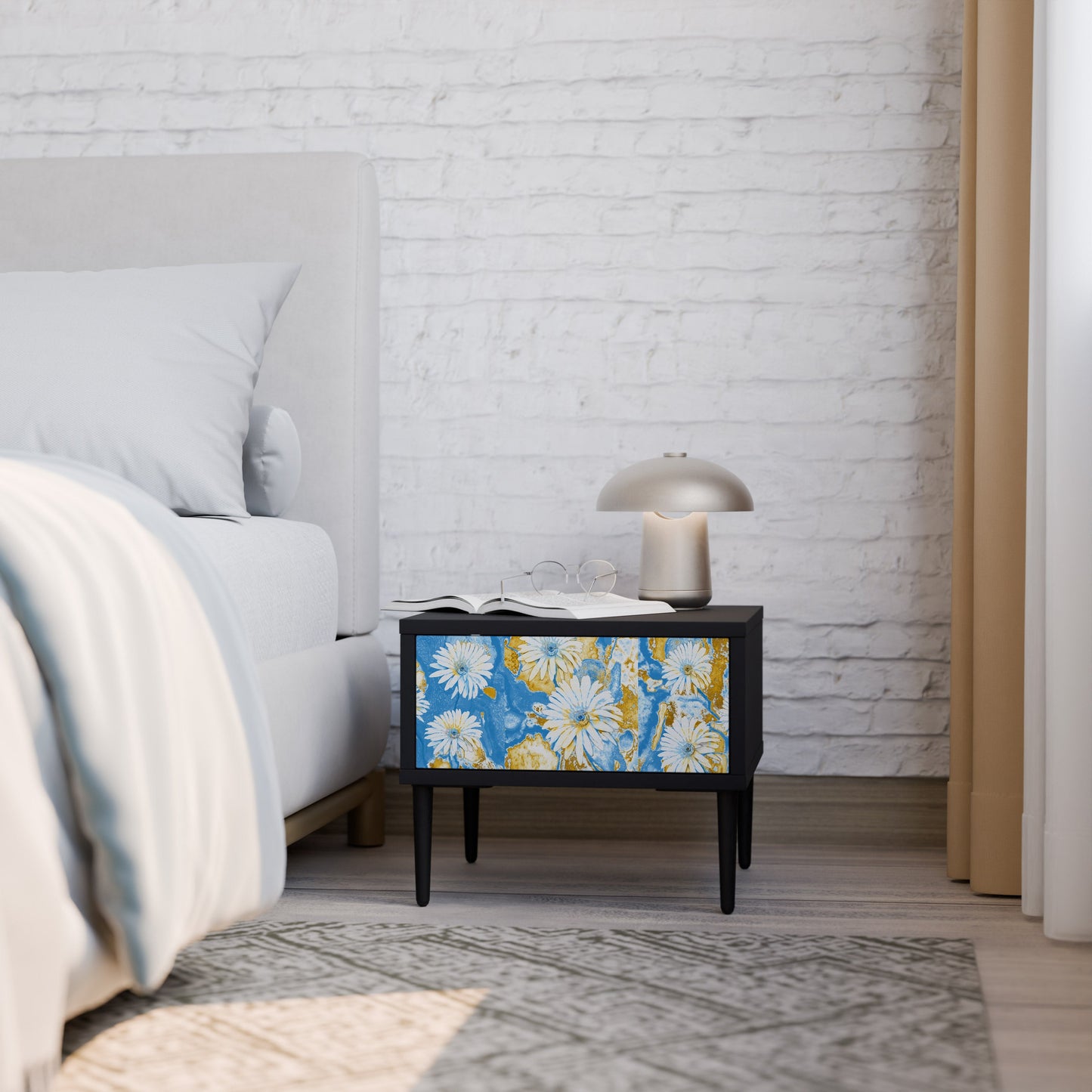 DAISY LUXE Comodino in Finitura Nera