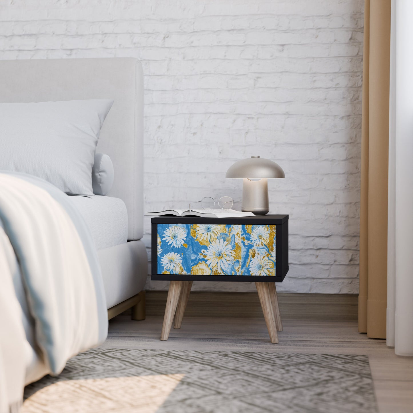 DAISY LUXE Comodino in Finitura Nera