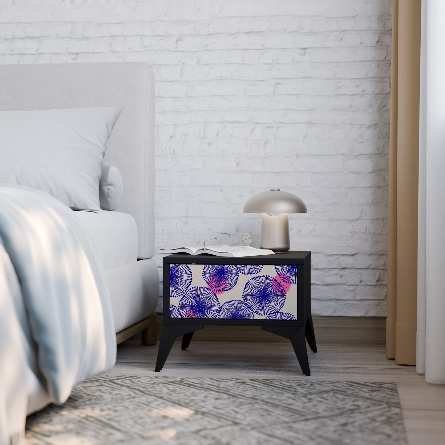 MAGIC NATURE Comodino in Finitura Nera