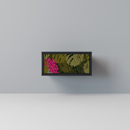 TROPICAL BEAUTY Nightstand in Black Finish