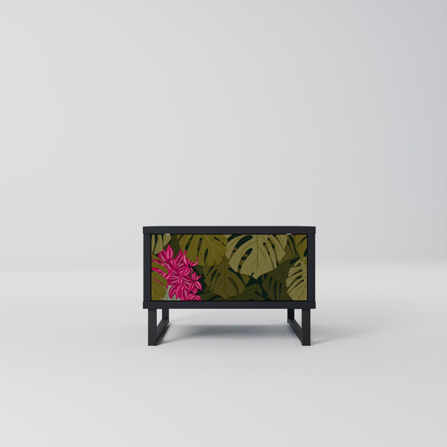 TROPICAL BEAUTY Nightstand in Black Finish