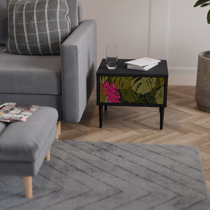 TROPICAL BEAUTY Nightstand in Black Finish