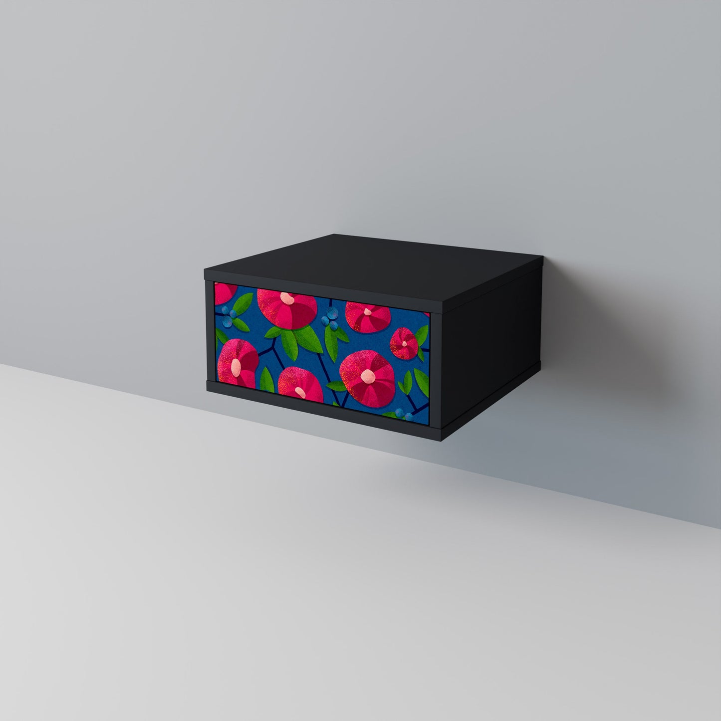 SPRING THOUGHTS Nightstand in Black Finish