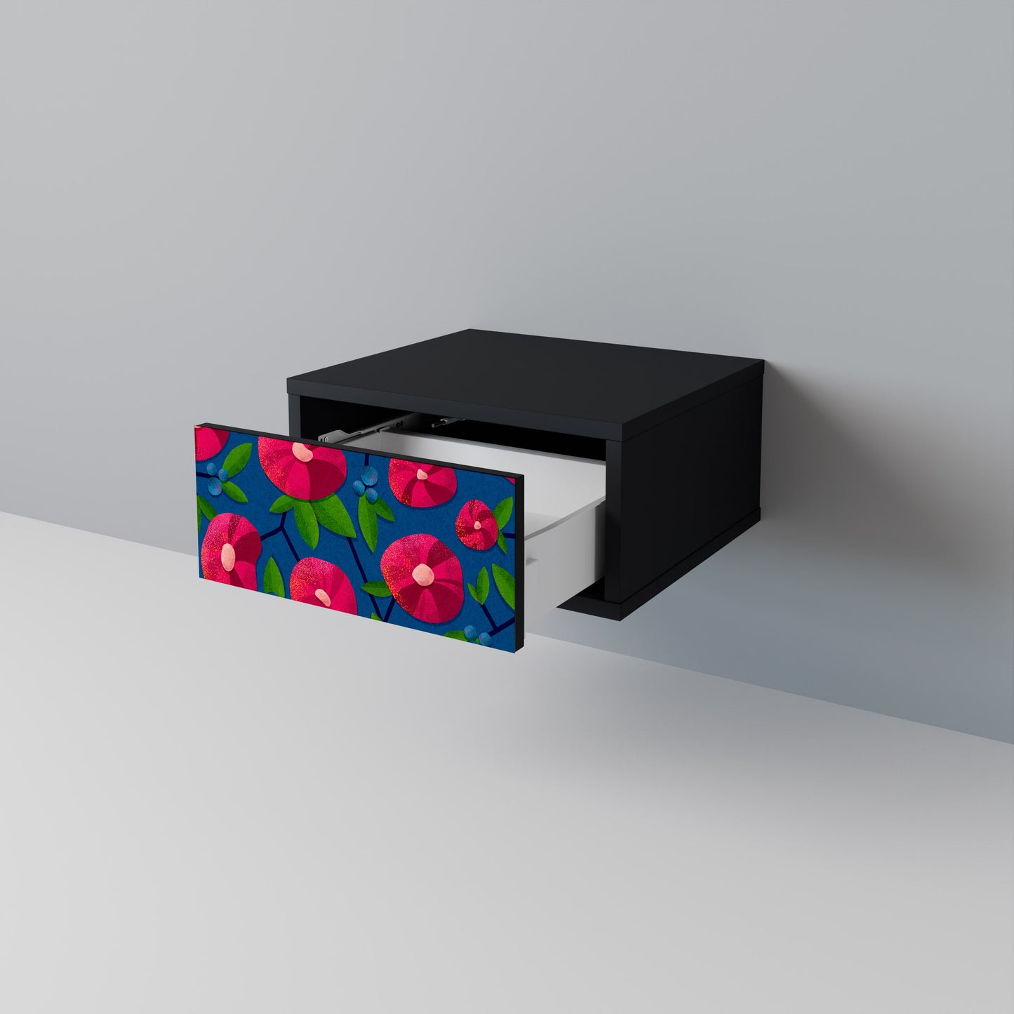 SPRING THOUGHTS Nightstand in Black Finish