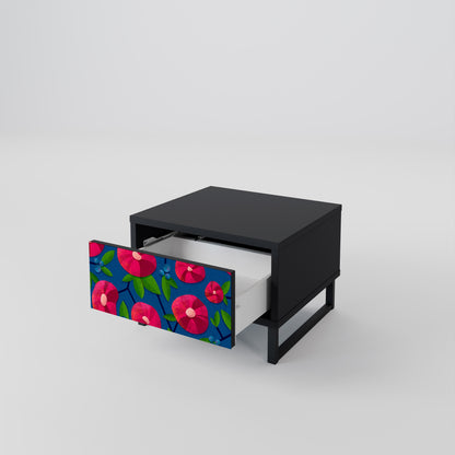 SPRING THOUGHTS Nightstand in Black Finish