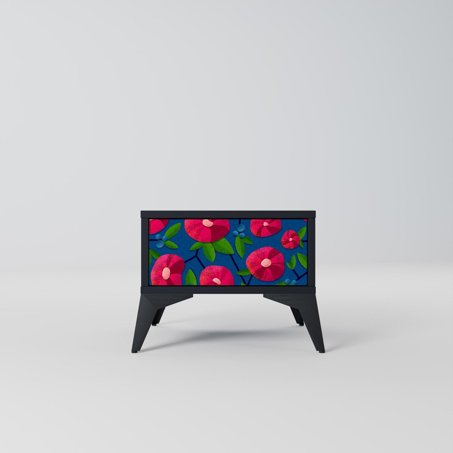 SPRING THOUGHTS Nightstand in Black Finish