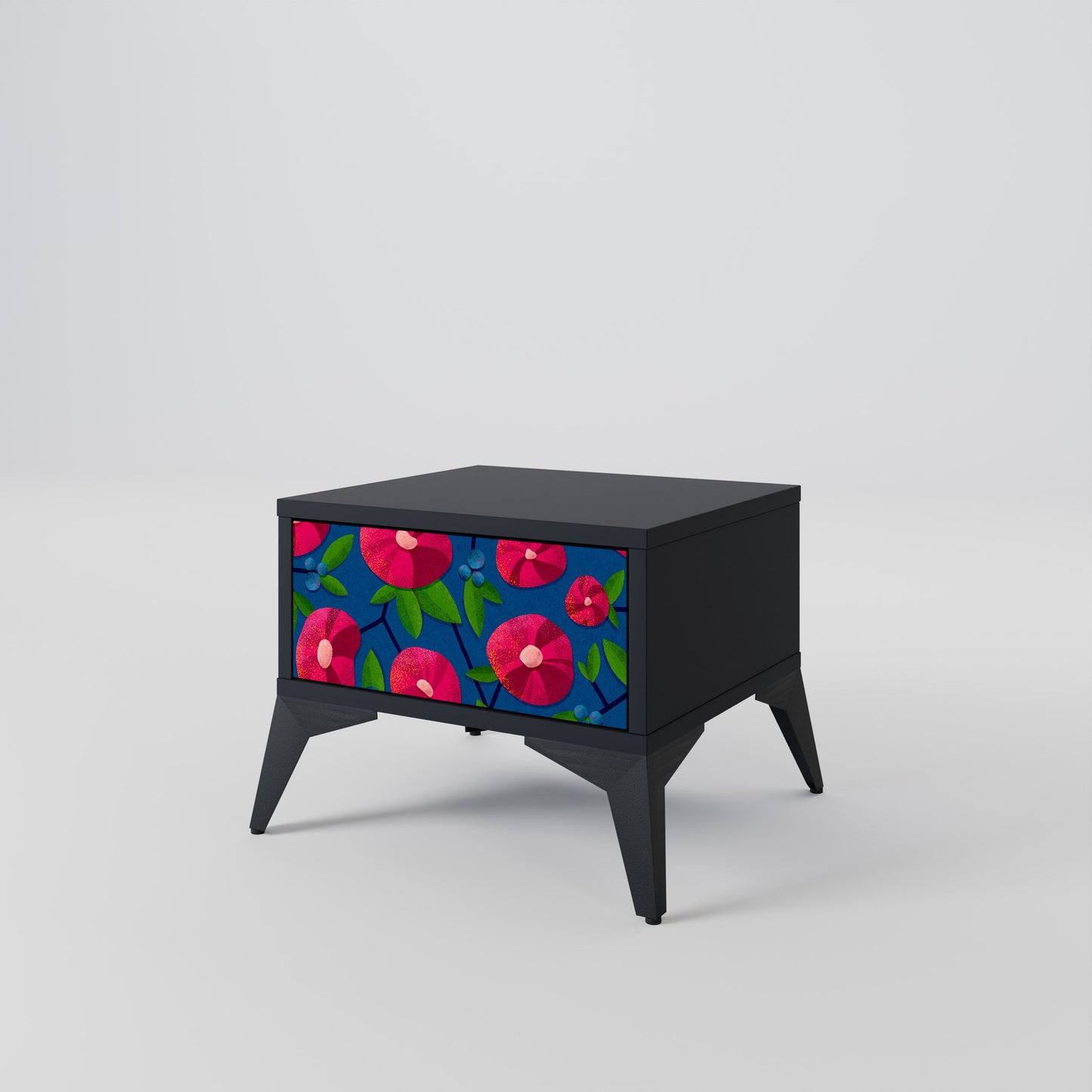 SPRING THOUGHTS Nightstand in Black Finish