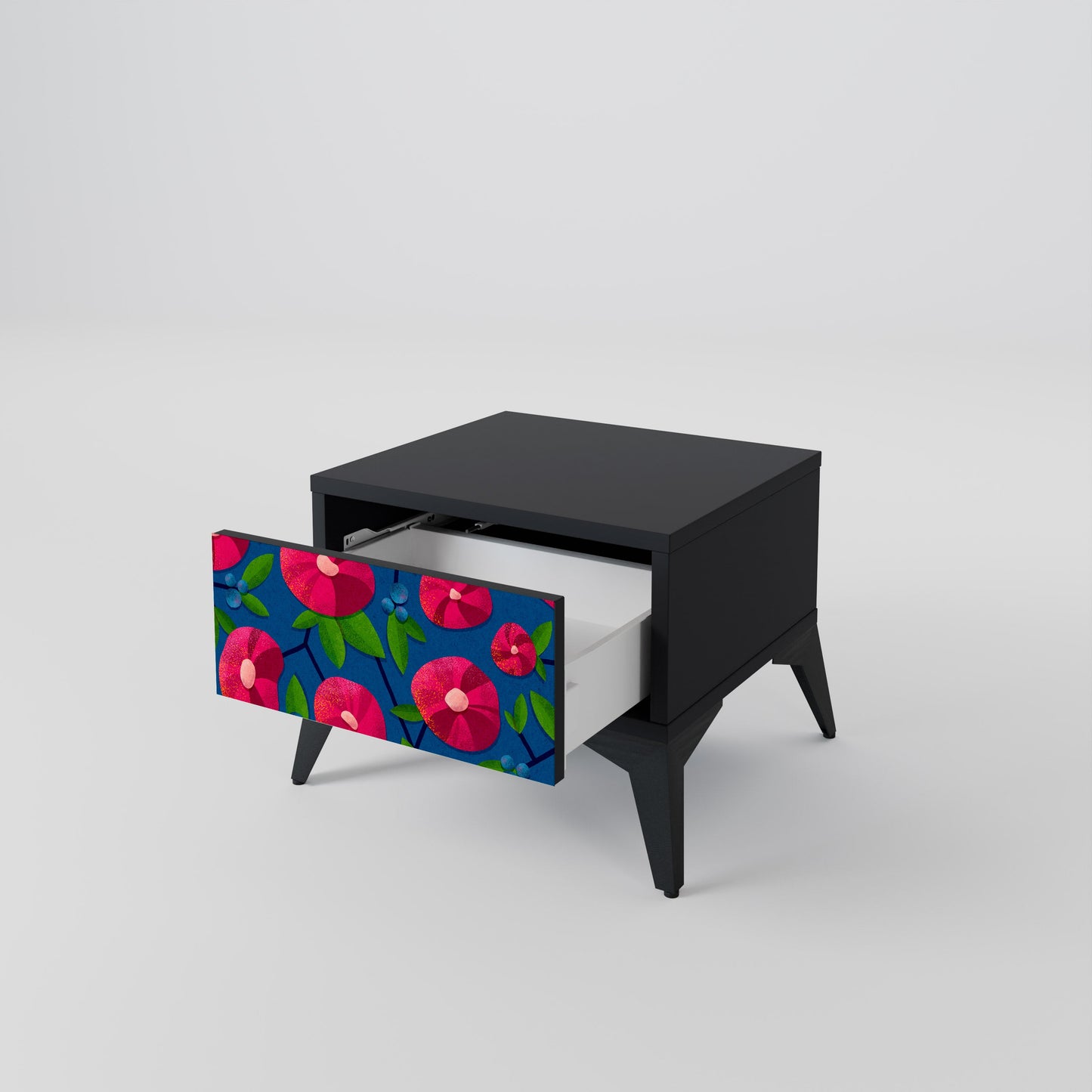 SPRING THOUGHTS Nightstand in Black Finish