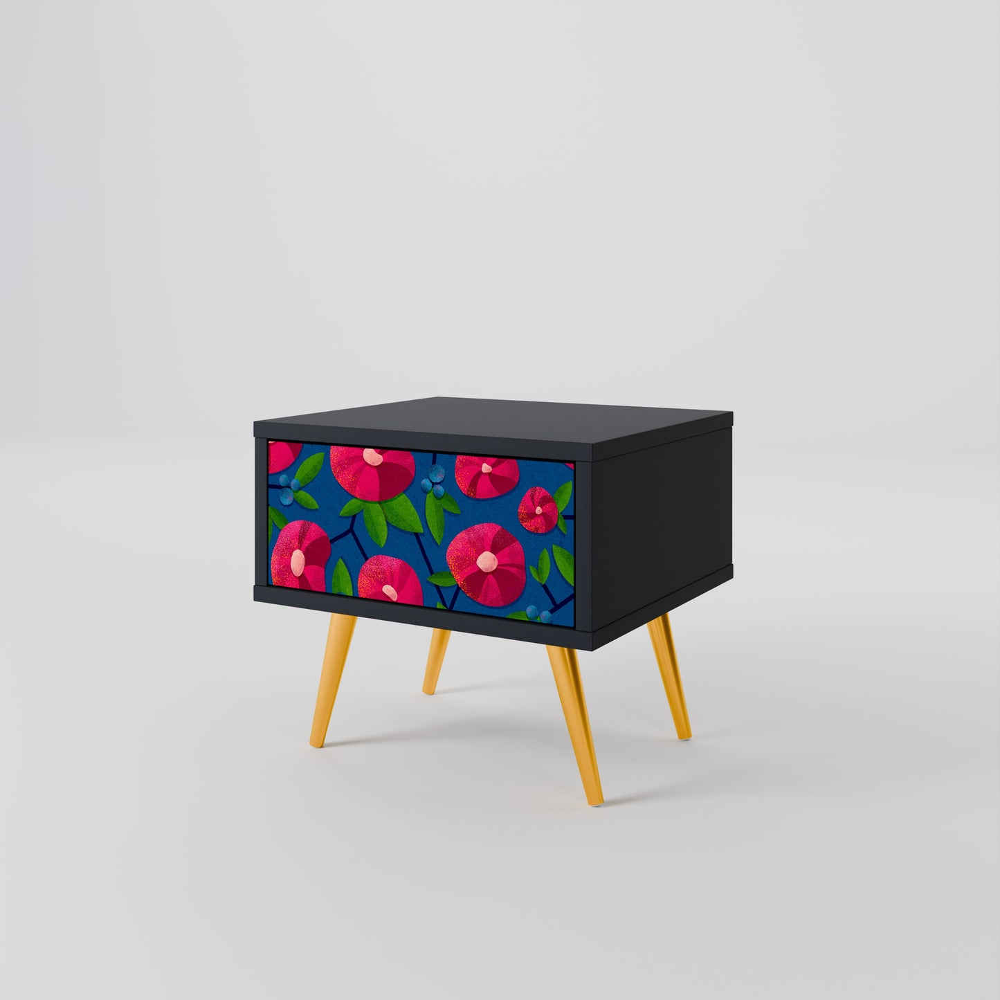 SPRING THOUGHTS Nightstand in Black Finish