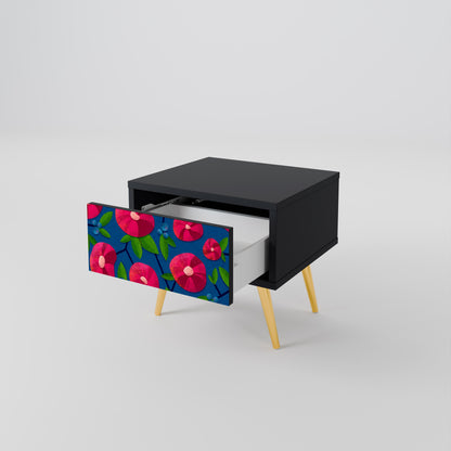 SPRING THOUGHTS Nightstand in Black Finish