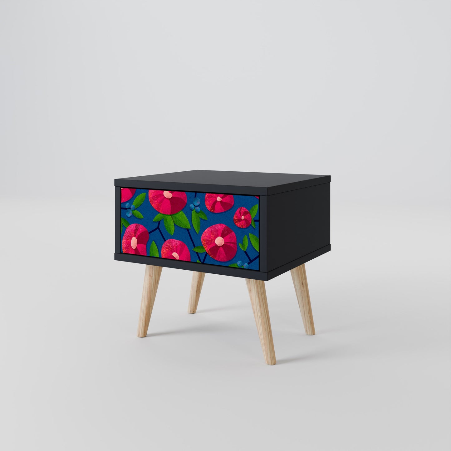 SPRING THOUGHTS Nightstand in Black Finish
