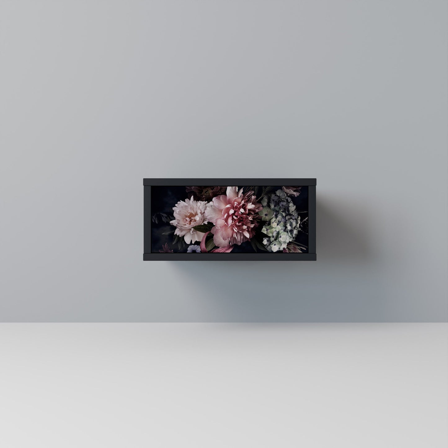 PURE BLOSSOM Comodino in Finitura Nera