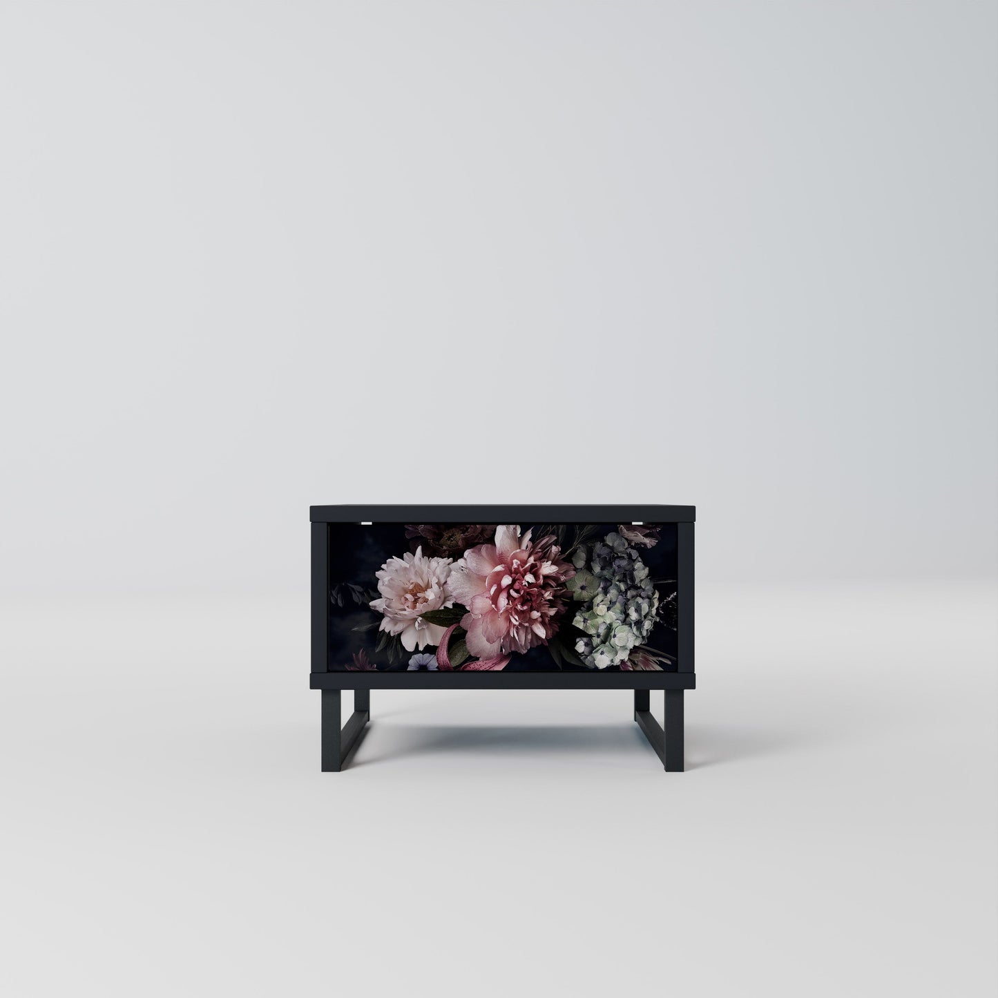 PURE BLOSSOM Comodino in Finitura Nera