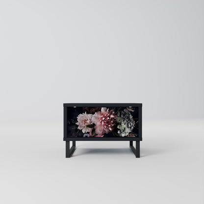 PURE BLOSSOM Comodino in Finitura Nera