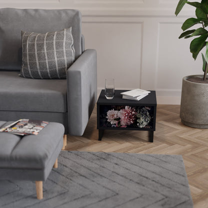 PURE BLOSSOM Comodino in Finitura Nera