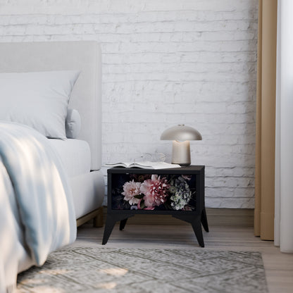 PURE BLOSSOM Comodino in Finitura Nera