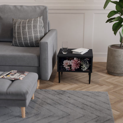 PURE BLOSSOM Comodino in Finitura Nera