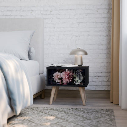 PURE BLOSSOM Comodino in Finitura Nera